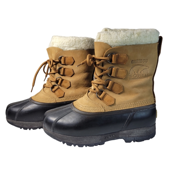 Sorel Caribou suede and rubber snow boots Size 7 - Picture 1 of 11